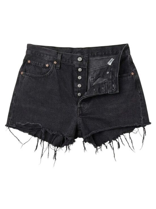 Levi's Pants - LEVI'S 501 Black Button-Fly Denim Jean Shorts - Size W33